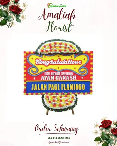 Bunga Papan Congratulation di Pulau Terung